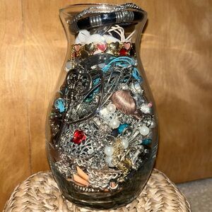 Mystery Jewelry Jar!! Variety of Gold, Silver, and colored new & vintage pieces!